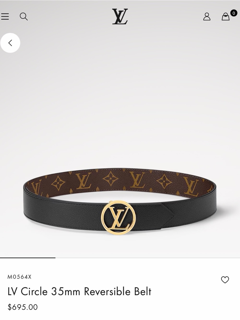 Louis Vuitton Reversible Monogram & Black Belt with Gold LV Circle ❌❌SOLD❌❌ loca